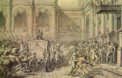 Arrivo di Napoleone davanti al municipio da Jacques Louis David
